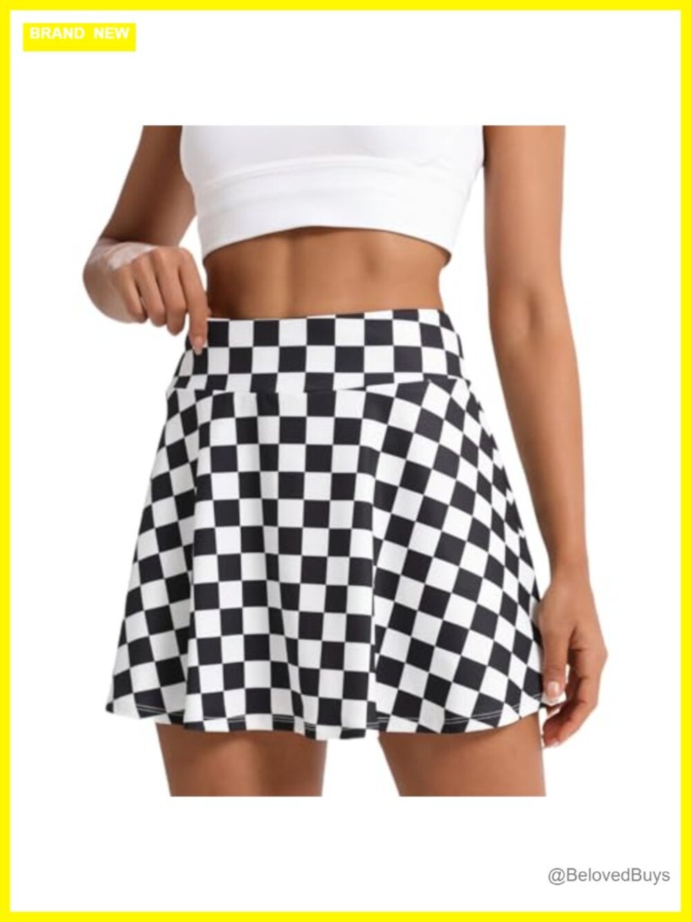 Pleated Tennis Skort with Built-in Shorts Pocket, High Waisted Athletic Golf